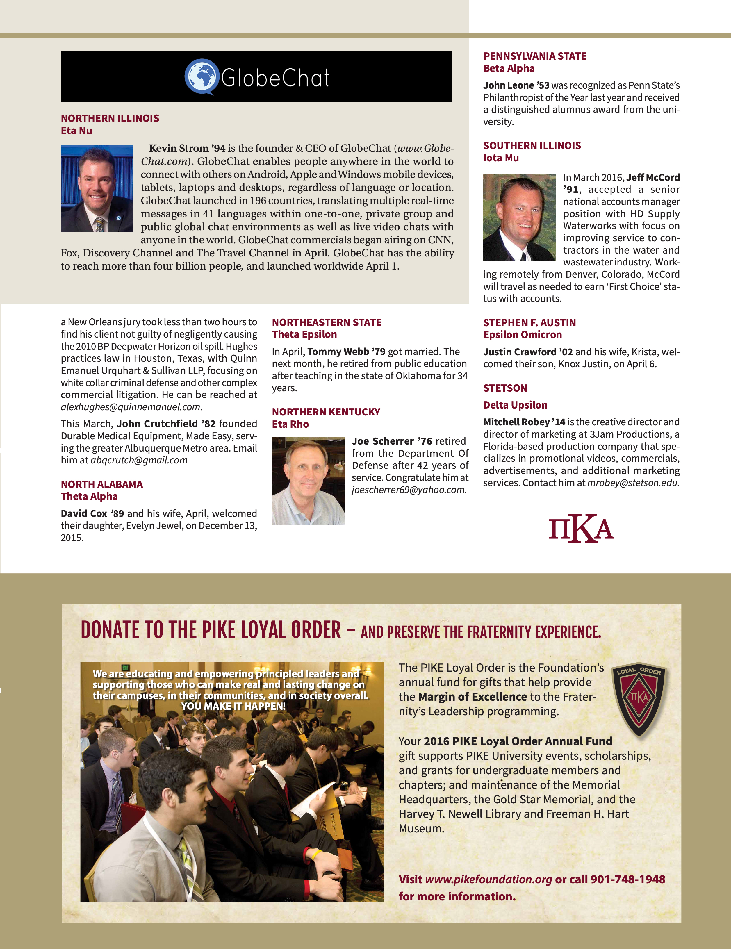 Alumni Notes, Continued 1, Summer 2016